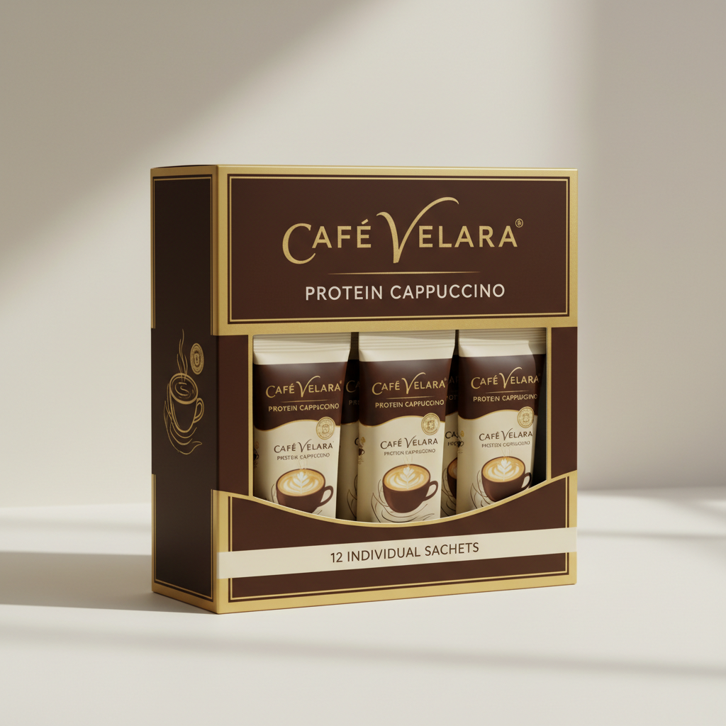 Empaque Café Velara - Caja con 12 sobres individuales